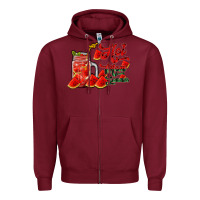 Burgundy hot mom summer watermelon Zipper Hoodie - RacoonDesign
