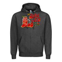 Charcoal Heather hot mom summer watermelon Zipper Hoodie - RacoonDesign