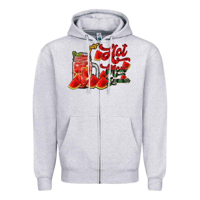 Hot Mom Summer Watermelon Zipper Hoodie by RacoonDesign | Teevron