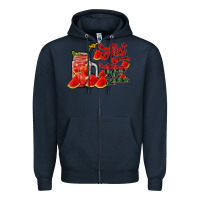 Navy hot mom summer watermelon Zipper Hoodie - RacoonDesign