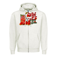 Oatmeal Heather hot mom summer watermelon Zipper Hoodie - RacoonDesign