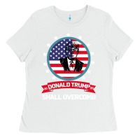 White DONALD TRUMP 2016 WE SHALL OVERCOMB Ladies Tee - Bettercallsaul