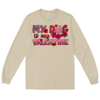 Mushroom my dog is my valentine Long Sleeve Tee - OliviaCreatesArt