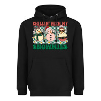 Black Chillin with my Snowmies Heavyweight Hoodie - BarkalooDesign