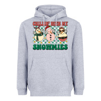 Heather Grey Chillin with my Snowmies Heavyweight Hoodie - BarkalooDesign