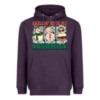 Plum Chillin with my Snowmies Heavyweight Hoodie - BarkalooDesign