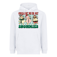 White Chillin with my Snowmies Heavyweight Hoodie - BarkalooDesign