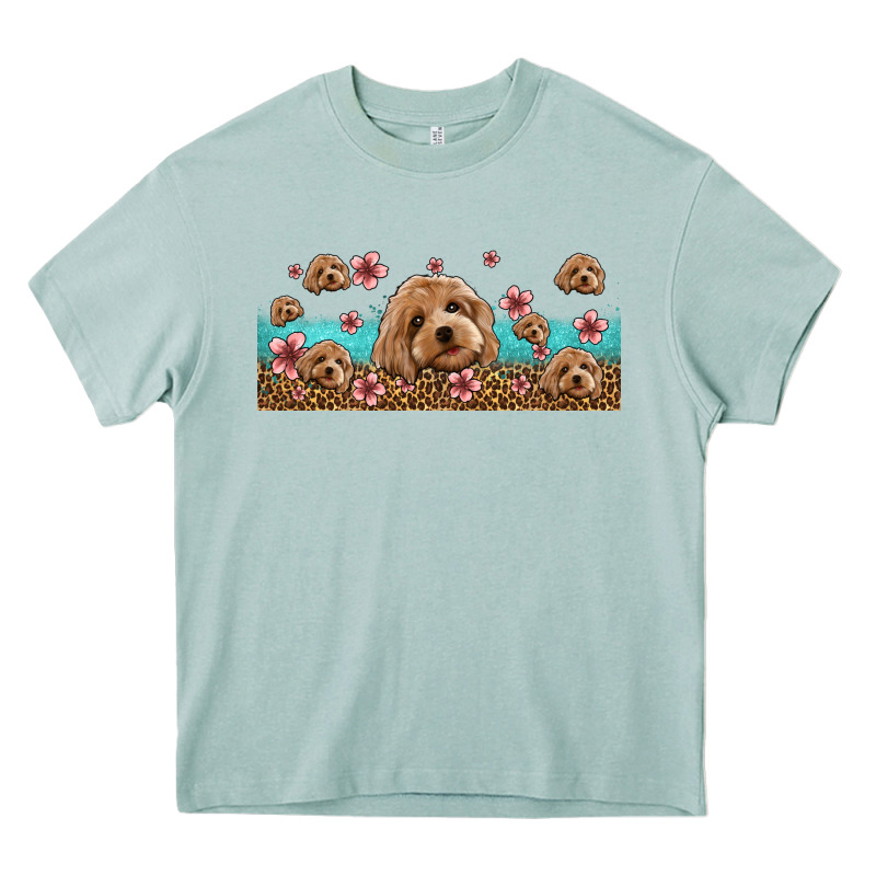 Floral Cockapoo Heavy Core Tee by Jasminsmagicworld | Teevron