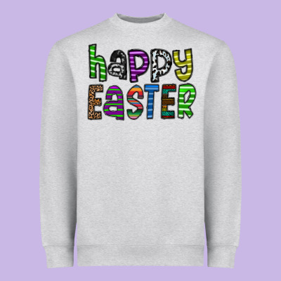 Happy Easter Heavyweight Sweatshirt Designed By Cowhidedigitalart