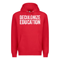 Red Decolonize Education History Teacher Educator Gift Premium Hoodie - trangStudio