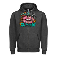 Charcoal Heather hot mom summer Zipper Hoodie - RacoonDesign