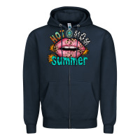 Navy hot mom summer Zipper Hoodie - RacoonDesign