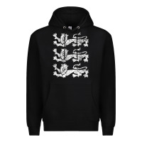 Black Retro Three England Lions Vintage Souvenir Premium Hoodie - trangStudio