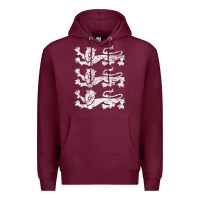 Burgundy Retro Three England Lions Vintage Souvenir Premium Hoodie - trangStudio
