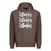 Coffee Retro Three England Lions Vintage Souvenir Premium Hoodie - trangStudio