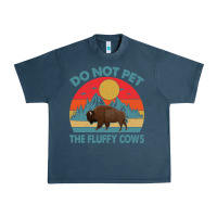 Midnight Navy Do Not Pet The Fluffy Cows Vintage Urban Heavy Tee - trangStudio