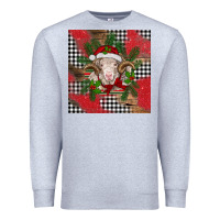 Heather Grey Christmas merino Premium Sweatshirt - BarkalooDesign