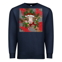 Navy Christmas merino Premium Sweatshirt - BarkalooDesign