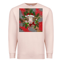 Pale Pink Christmas merino Premium Sweatshirt - BarkalooDesign