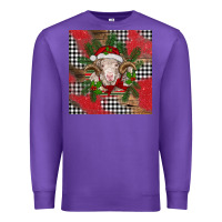 Purple Christmas merino Premium Sweatshirt - BarkalooDesign