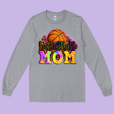 Basketball Mom Long Sleeve Tee Designed By Oliviacreatesart