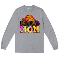 Heather Grey basketball mom Long Sleeve Tee - OliviaCreatesArt