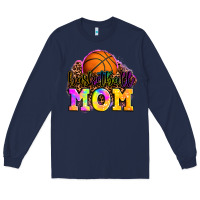 Navy basketball mom Long Sleeve Tee - OliviaCreatesArt
