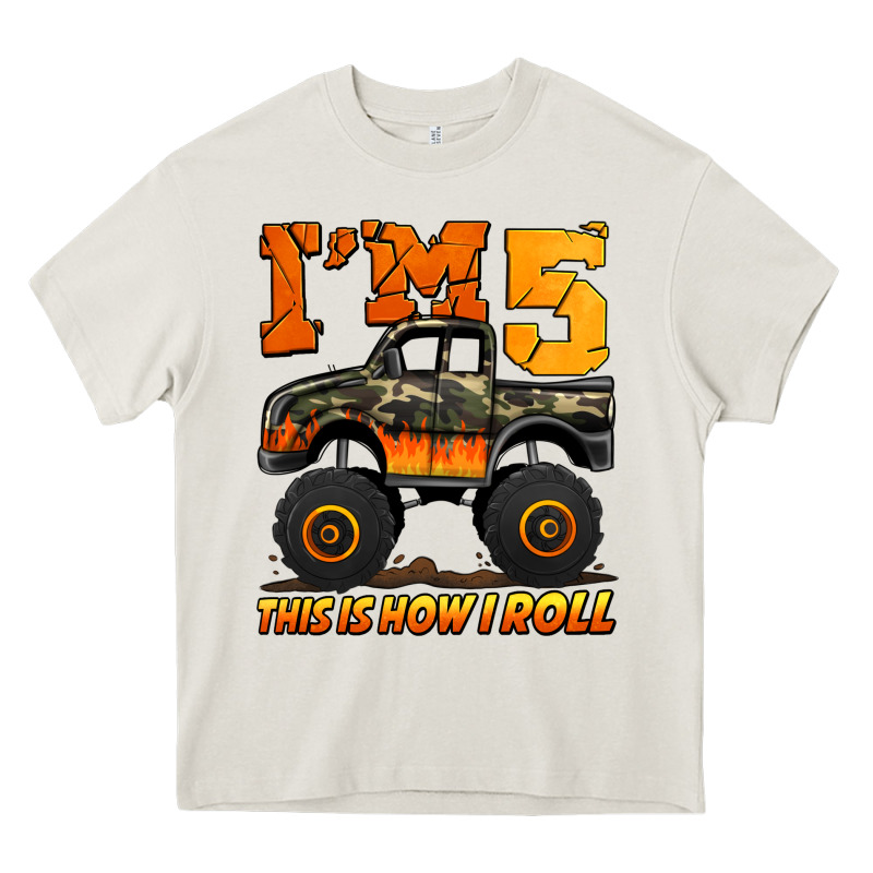 I'm Five This Is How I Roll Monster Truck Birthday Heavy Core Tee by Jasminsmagicworld | Teevron