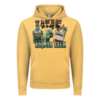 Vintage Mustard Last night we let the liquor talk Cowboy Vintage Hoodie - HowdyJamesFarm