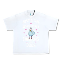 White Just A Girl Who Loves Chickens And Dogs Gift Women Urban Heavy Tee - trangStudio