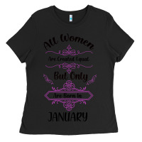 Black all women are created equal but only the smartest are born in january Ladies Tee - Bettercallsaul