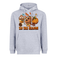 Heather Grey tis the season football Heavyweight Hoodie - BarkalooDesign