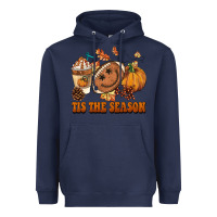 Navy tis the season football Heavyweight Hoodie - BarkalooDesign