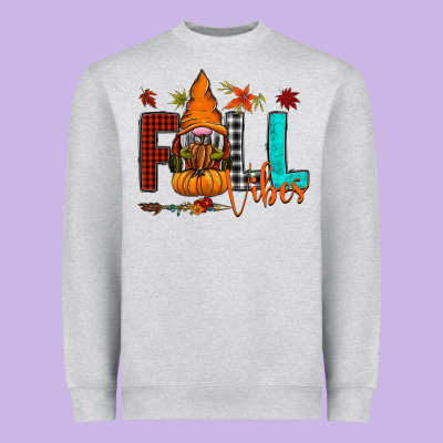 Fall Vibes Heavyweight Sweatshirt Designed By Cowhidedigitalart