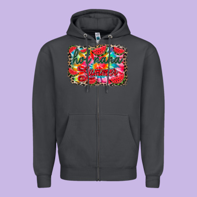 Hot Nana Summer Zipper Hoodie Designed By Racoondesign