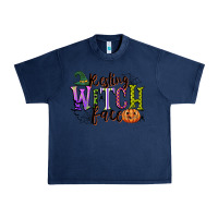 Navy resting witch face Urban Heavy Tee - CowGirlArtShop