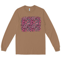 Toasted Coconut pink glitter leopard with heart background Long Sleeve Tee - OliviaCreatesArt