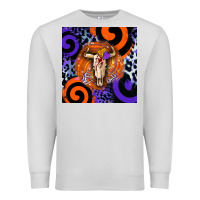 Dove Grey halloween bull skull Premium Sweatshirt - BarkalooDesign