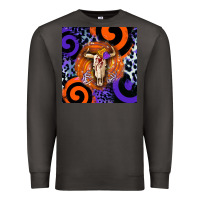 Smoke halloween bull skull Premium Sweatshirt - BarkalooDesign