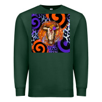 Sports Green halloween bull skull Premium Sweatshirt - BarkalooDesign