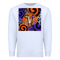 White halloween bull skull Premium Sweatshirt - BarkalooDesign