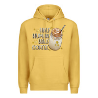 Antique Gold Half Human Half Coffee Premium Hoodie - CowhideDigitalArt