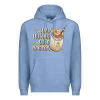Colony Blue Half Human Half Coffee Premium Hoodie - CowhideDigitalArt