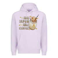 Lilac Half Human Half Coffee Premium Hoodie - CowhideDigitalArt