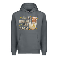 Rock Half Human Half Coffee Premium Hoodie - CowhideDigitalArt