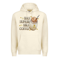 Sandshell Half Human Half Coffee Premium Hoodie - CowhideDigitalArt