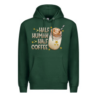 Sports Green Half Human Half Coffee Premium Hoodie - CowhideDigitalArt