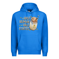 True Royal Half Human Half Coffee Premium Hoodie - CowhideDigitalArt