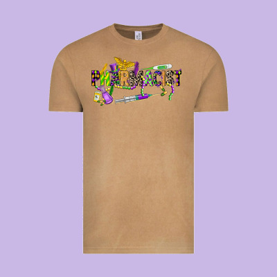 Mardi Gras Pharmacist Vintage Tee Designed By Cowgirlartshop