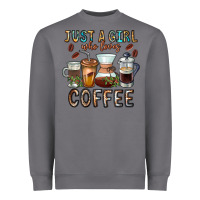 Storm Just A Girl Who Loves Coffee Heavyweight Sweatshirt - CowhideDigitalArt